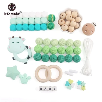 Let's make Baby Teethers Food Grade Silicone Cows Shape Pendant Woode Crochet Beads Teething Rings DIY Set For Nursing Bracelets
Let's make Baby Teethers Food Grade Silicone Cows Shape Pendant Woode Crochet Beads Teething Rings DIY Set For Nursing Bracelets