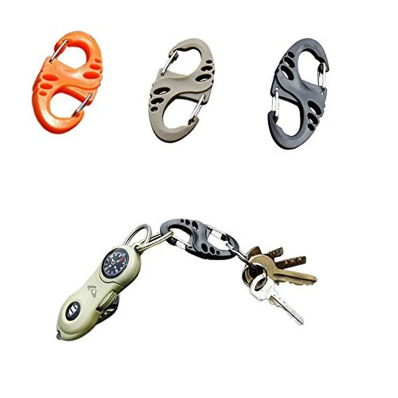 

clasp hook backpack mini S-Biner attach carabiner clip hang camp outdoor survive bushcraft hike quickdraw buckle mountain climb