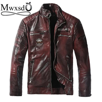 Mwxsd brand winter mens thick leather Jackets and coat men classic fleece motorcycle leather jacket male bike jacket Jaqueta
Mwxsd brand winter mens thick leather Jackets and coat men classic fleece motorcycle leather jacket male bike jacket Jaqueta