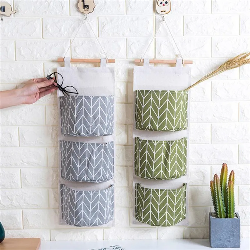 3 Layer Wall Mounted storage bag wall hanging rope Kitchen holder bags accessory organizer cotton cloth pouch pendant sale
3 Layer Wall Mounted storage bag wall hanging rope Kitchen holder bags accessory organizer cotton cloth pouch pendant sale