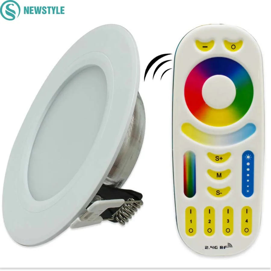 6W Milight Led Panel Dimmable Led Downlight AC85-265V RGB+CCT Indoor Room Kitchen Lighting +2.4G RF Wireless Remote Control
6W Milight Led Panel Dimmable Led Downlight AC85-265V RGB+CCT Indoor Room Kitchen Lighting +2.4G RF Wireless Remote Control