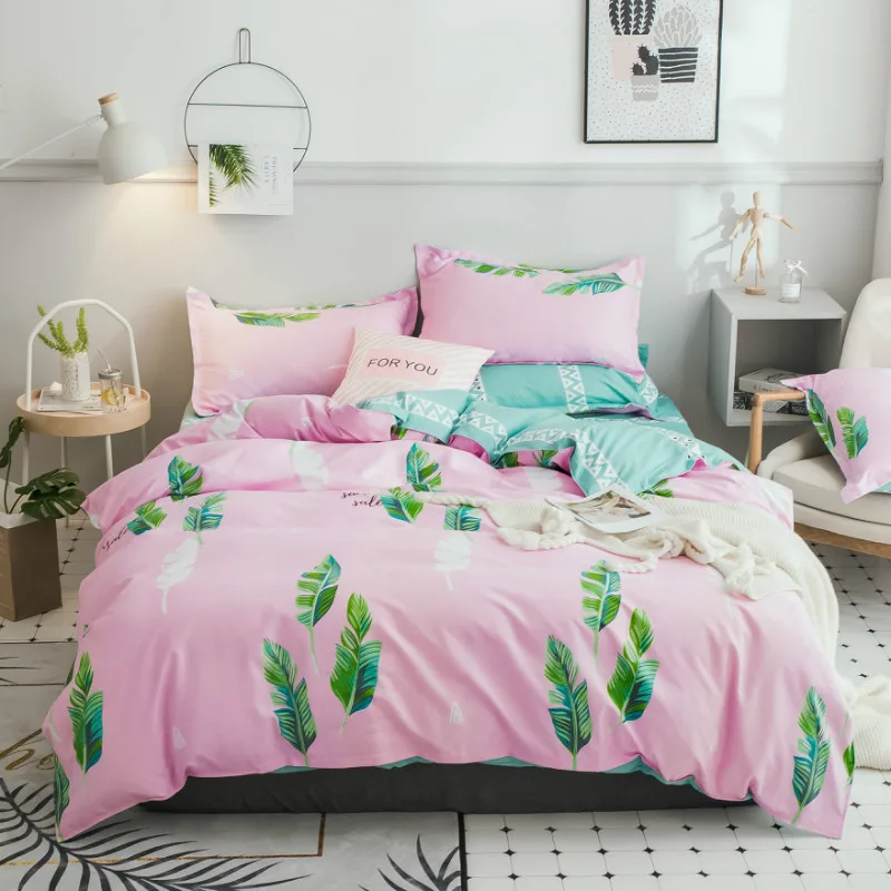 Leaves Print 3-4pcs/lot AB Sides Duvet Cover Sets 100% Polyester Bedding Sets for Kids Adults Single Double Bed XF612-6
Leaves Print 3-4pcs/lot AB Sides Duvet Cover Sets 100% Polyester Bedding Sets for Kids Adults Single Double Bed XF612-6