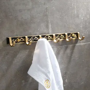 Robe Hooks Space Aluminum Bathroom Wall Carving Robe Hooks 6 Row Hook Coat Hanger Door Hooks For Bathroom Accessories
Robe Hooks Space Aluminum Bathroom Wall Carving Robe Hooks 6 Row Hook Coat Hanger Door Hooks For Bathroom Accessories