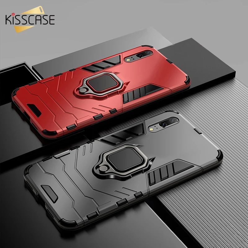KISSCASE Роскошный чехол для телефона Huawei Honor 6X 8X Max 10 бронированные Чехлы держатель Y9