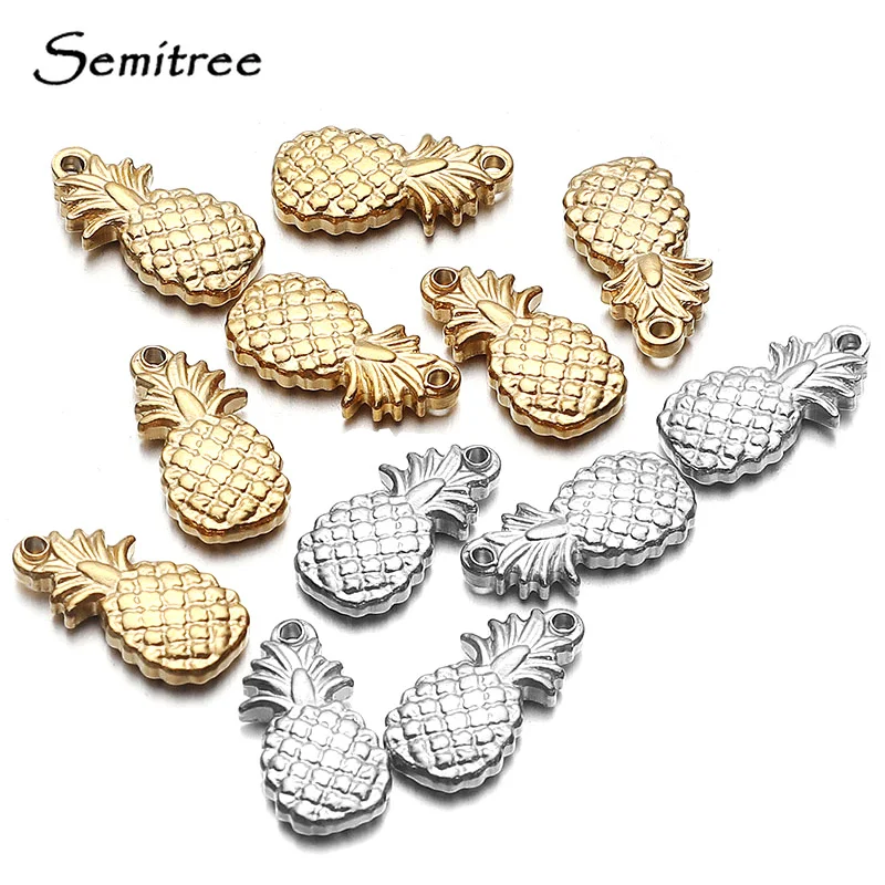 Semitree 5pcs/lot Stainless Steel Cute Pineapple Charm Pendant Gold Exquisite Charms for DIY Necklace Jewelry Making Findings
Semitree 5pcs/lot Stainless Steel Cute Pineapple Charm Pendant Gold Exquisite Charms for DIY Necklace Jewelry Making Findings