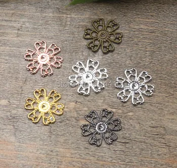 15mm Vintage Filigree Flower Charms Connectors Blanks Metal Bu Yao Hair Sticks DIY Jewelry Accessories Findings Multi-color
15mm Vintage Filigree Flower Charms Connectors Blanks Metal Bu Yao Hair Sticks DIY Jewelry Accessories Findings Multi-color