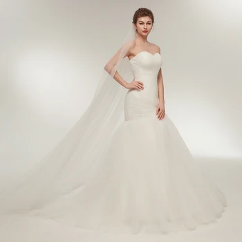 Romantic Tulle Mermaid Wedding Dresses Sweetheart Neckline Ruffled Fitail Bridal Dress Court Train Beach Wedding Gown 2018 New
Romantic Tulle Mermaid Wedding Dresses Sweetheart Neckline Ruffled Fitail Bridal Dress Court Train Beach Wedding Gown 2018 New