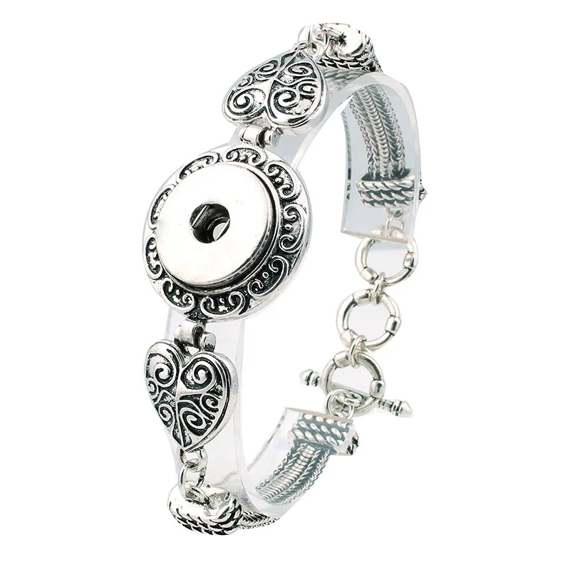Hot Snap Bracelet&Bangles Newest Design Antique Silver Plated Vintage Bracelet FIt Snaps Pulseras Button Jewelry ZE308
Hot Snap Bracelet&Bangles Newest Design Antique Silver Plated Vintage Bracelet FIt Snaps Pulseras Button Jewelry ZE308