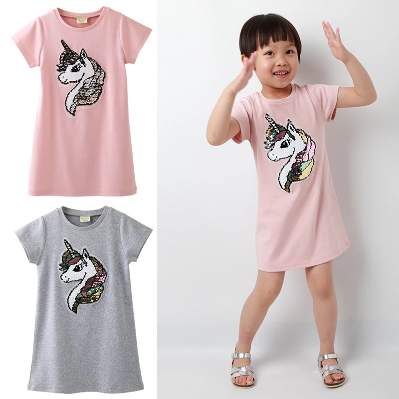 New style Girls Dresses Change Face Magic Discoloration Sequin Unicorn Cartoon Paillettes Dresses For Girls Gifts
New style Girls Dresses Change Face Magic Discoloration Sequin Unicorn Cartoon Paillettes Dresses For Girls Gifts