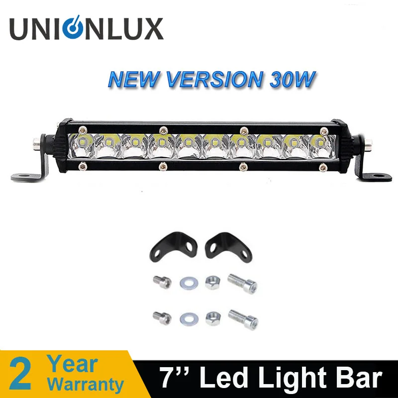New Straight Slim LED Light Bar Single Row 7" 12V 30W 6000K white waterproof for SUV 4X4 ATV Truck Off Road LED Work Light
New Straight Slim LED Light Bar Single Row 7" 12V 30W 6000K white waterproof for SUV 4X4 ATV Truck Off Road LED Work Light