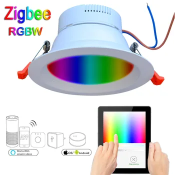 Zigbee bridge 9W RGBW LED Downlight Work with Amazon Echo Plus Directly Smart Lighting Solution
Zigbee bridge 9W RGBW LED Downlight Work with Amazon Echo Plus Directly Smart Lighting Solution