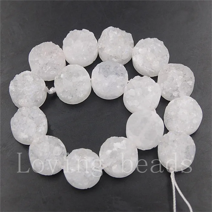 Clear AB Size Druzy Drusy Quartz Gems Stone Side Drilled Flat Back Cabochon Round Beads 10mm 12mm 14mm 7.5"
Clear AB Size Druzy Drusy Quartz Gems Stone Side Drilled Flat Back Cabochon Round Beads 10mm 12mm 14mm 7.5"