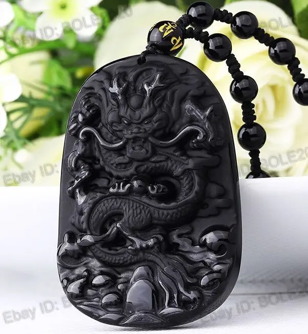 free shipping Chinese Handmade Natural Black Obsidian Carved Dragon Lucky Pendants Necklace
free shipping Chinese Handmade Natural Black Obsidian Carved Dragon Lucky Pendants Necklace