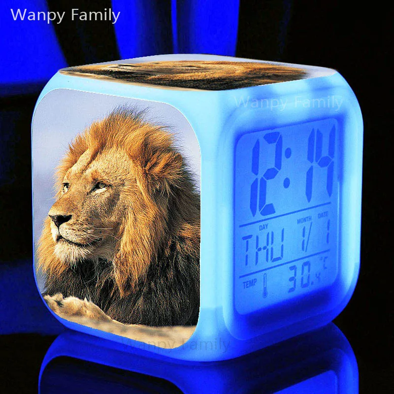 The Lion King Alarm Clock 7 Color Glowing LED Digital Alarm Clock For Kids room Desktop Multifunction Touch Flash Watches Clock
The Lion King Alarm Clock 7 Color Glowing LED Digital Alarm Clock For Kids room Desktop Multifunction Touch Flash Watches Clock