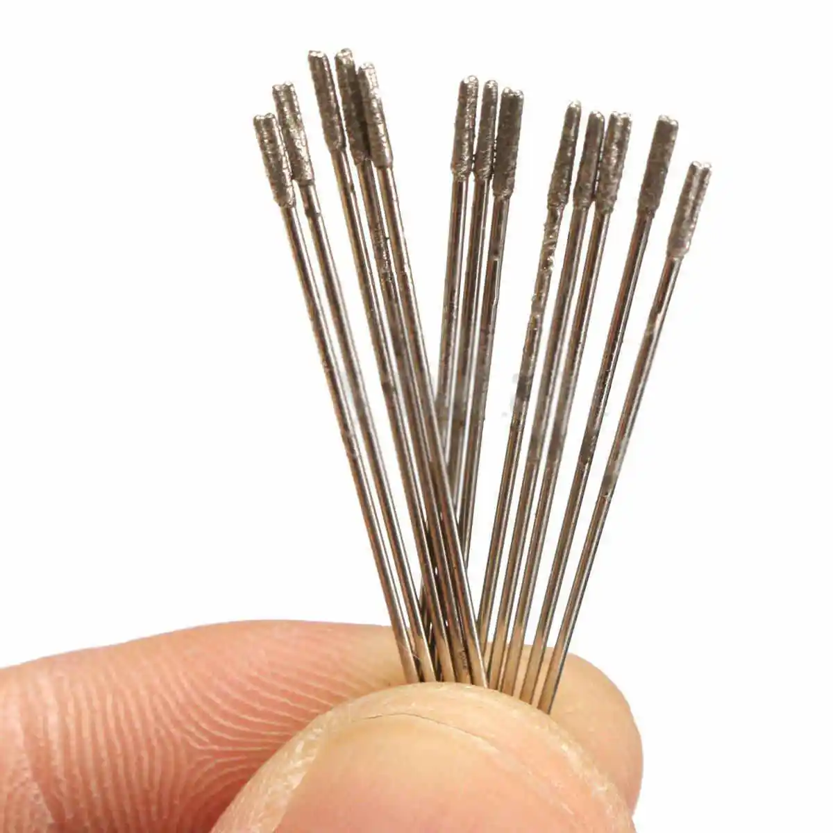 20pcs/set Solid Diamond Coated Drill Bits Hole Lapidary Needle Jewelry Agate 1mm New Accessories