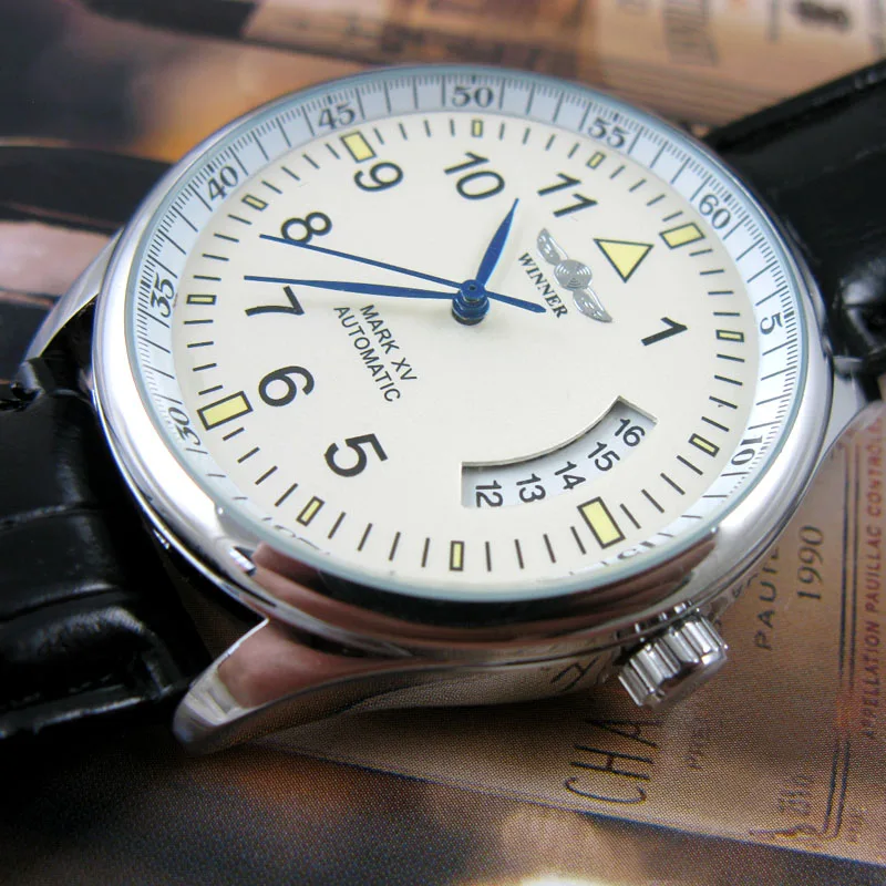WINNER Automatic Watches Men's Self-winding Mechanical Watch Day Date Analog Leather Strap Wrist Watch Fashion Sport Business
WINNER Automatic Watches Men's Self-winding Mechanical Watch Day Date Analog Leather Strap Wrist Watch Fashion Sport Business