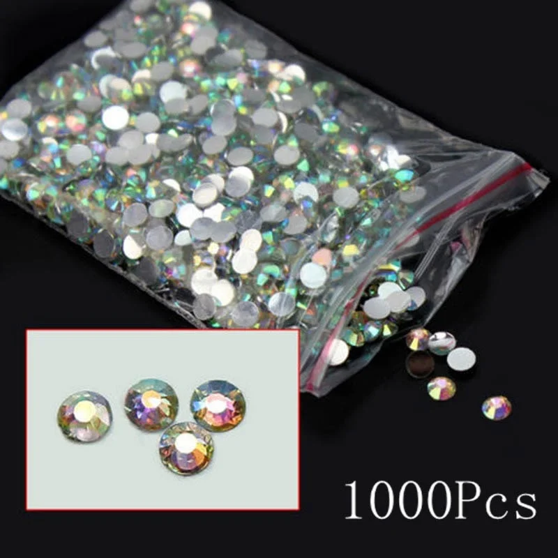 HOT 1000pcs Flatback Crystal Nail Decoration AB Resin Round 14 Facets Beads 4mm Nail Art Decorations Manicure Tools For Women
HOT 1000pcs Flatback Crystal Nail Decoration AB Resin Round 14 Facets Beads 4mm Nail Art Decorations Manicure Tools For Women