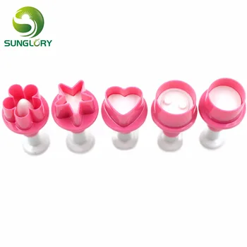 5PCS Flower Plunger Cutter Heart Fondant Sugar Craft Mold Five-Pointed Star Round Cookie Cutter DIY Baking Cake Decorating Tools
5PCS Flower Plunger Cutter Heart Fondant Sugar Craft Mold Five-Pointed Star Round Cookie Cutter DIY Baking Cake Decorating Tools