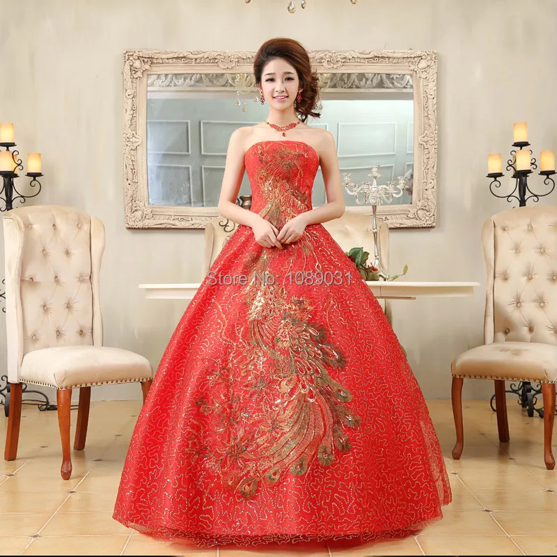 2017 New Red Wedding Dresses Luxury Strapless Bridal Gown Romantic Princess Ball Gown Formal Dress Vestidos De Novia
2017 New Red Wedding Dresses Luxury Strapless Bridal Gown Romantic Princess Ball Gown Formal Dress Vestidos De Novia