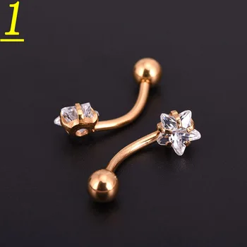 20pcs Gold Body Piercing Star Zircon Cubic Bar Barbell Ball Navel Belly Button Rings Jewelry
20pcs Gold Body Piercing Star Zircon Cubic Bar Barbell Ball Navel Belly Button Rings Jewelry