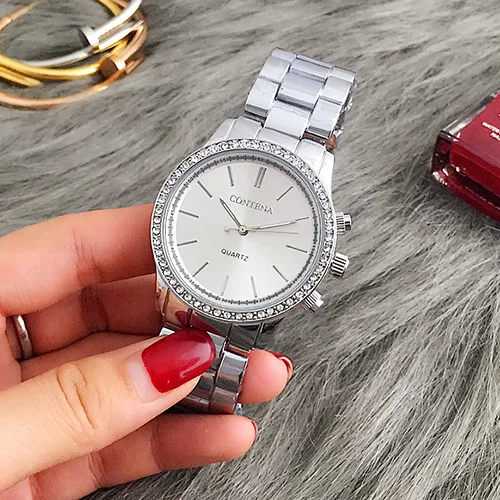 Contena Fashion Casual men wristwatches quartz stainlees steel strap watches male clocks 
Contena Fashion Casual men wristwatches quartz stainlees steel strap watches male clocks