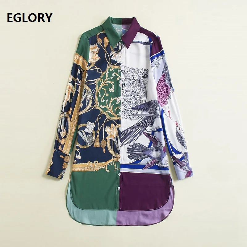 Top Grade New 2019 Spring Summer Long Shirt Dress Ladies Turn-down Collar Tunic Print Long Sleeve Casual Loose Dress Vintage 
Top Grade New 2019 Spring Summer Long Shirt Dress Ladies Turn-down Collar Tunic Print Long Sleeve Casual Loose Dress Vintage