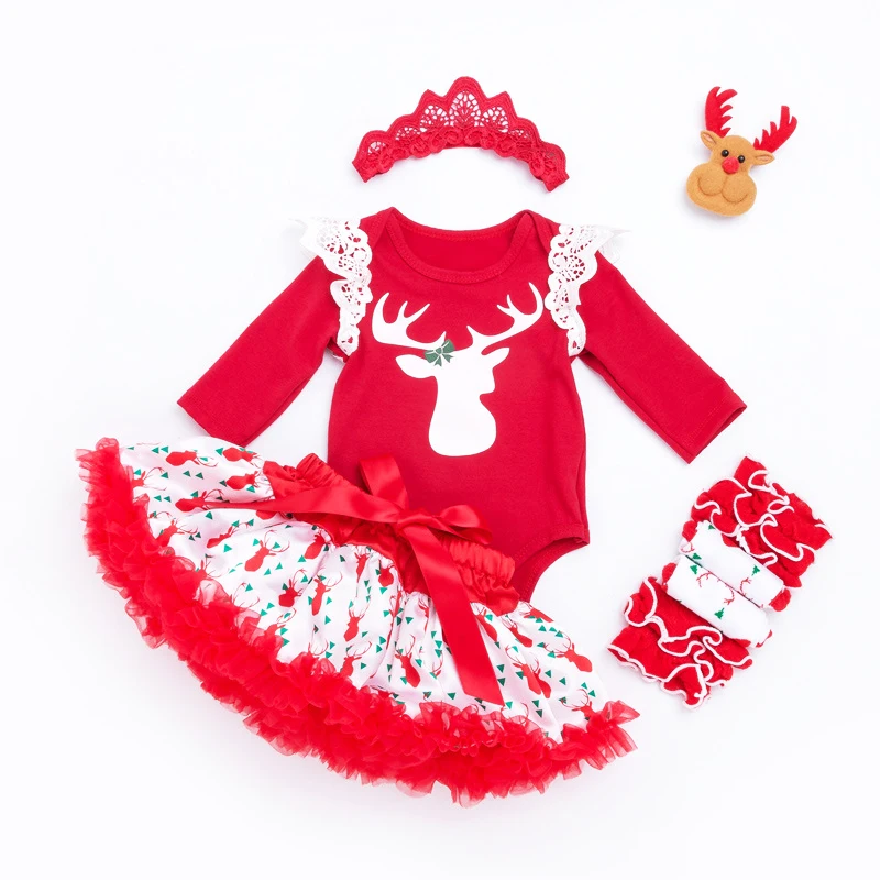 Christmas 4Pcs Baby Girls Clothing Set Infant Cotton Romper Skirt Headband Leg Warmer Set Newborn Suit Toddler Jumpsuit Pajamas
Christmas 4Pcs Baby Girls Clothing Set Infant Cotton Romper Skirt Headband Leg Warmer Set Newborn Suit Toddler Jumpsuit Pajamas