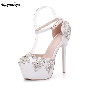Woman Sandals Wedding Shoes Thin High Heel Woman Sandals Ankle Buckle Female Footwear Sweet Flowers Rhinestone Shoes XY-A0085
Woman Sandals Wedding Shoes Thin High Heel Woman Sandals Ankle Buckle Female Footwear Sweet Flowers Rhinestone Shoes XY-A0085