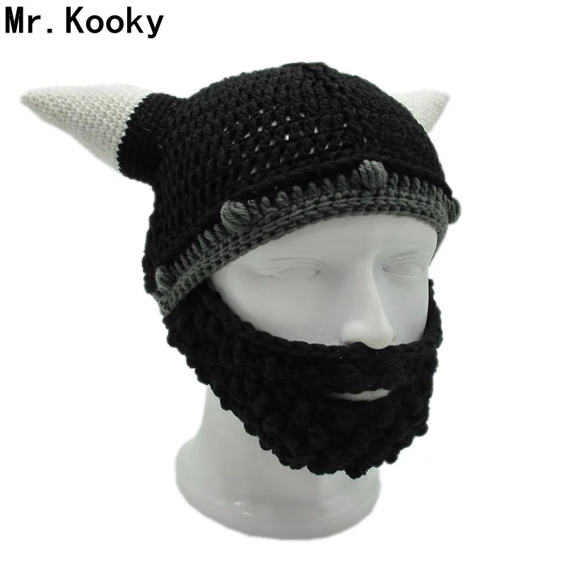 Mr.Kooky Men's Vikings Helmet Hat Horn Beard Gorro Fancy Dress Handmade Knit Winter Cap Warm Beanie Halloween Gift Vicking Party
Mr.Kooky Men's Vikings Helmet Hat Horn Beard Gorro Fancy Dress Handmade Knit Winter Cap Warm Beanie Halloween Gift Vicking Party
