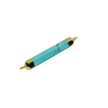 5pcs Faceted natural gem stone howlite hexagonal pendant for necklace 6x33mm column marble green blue howlite connector women
5pcs Faceted natural gem stone howlite hexagonal pendant for necklace 6x33mm column marble green blue howlite connector women