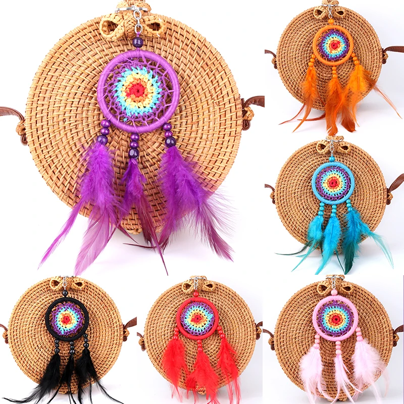 1Pc Dream Catcher Keychain Making Colorful Crochet Lace Feathers Dreamcatcher Keychain Hanging Decoration Jewelry E2713-E2719
1Pc Dream Catcher Keychain Making Colorful Crochet Lace Feathers Dreamcatcher Keychain Hanging Decoration Jewelry E2713-E2719