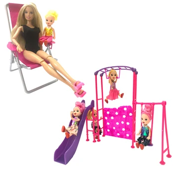 NK 2 Pcs / Set Doll Toy Casual Folding Chair Sofa Armchair Slide Swing Entertainment Equipment For Barbie 1/6 Doll Game House
NK 2 Pcs / Set Doll Toy Casual Folding Chair Sofa Armchair Slide Swing Entertainment Equipment For Barbie 1/6 Doll Game House