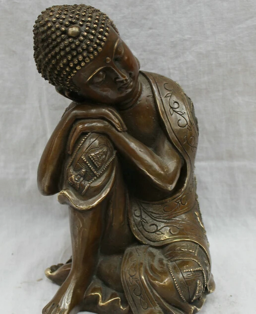 JP S0606 10" Tibet Bronze Copper Buddhism Joss Sleep Sakyamuni Shakyamuni Buddha Statue
JP S0606 10" Tibet Bronze Copper Buddhism Joss Sleep Sakyamuni Shakyamuni Buddha Statue