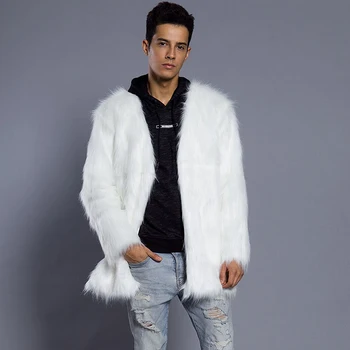Mens Male Fur Coat Jacket Winter Thicken Warm Furry Outerwear V-neck Collarless Hairy Parkas Oversize 6Q1217
Mens Male Fur Coat Jacket Winter Thicken Warm Furry Outerwear V-neck Collarless Hairy Parkas Oversize 6Q1217