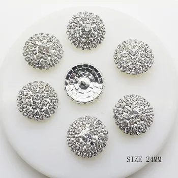 New Rhinestones Button 5pcs/lot 24mm Round Silver Buttons For Clothing Diy Accessories Sweater Overcoat Inlaid Metal Dress Decor
New Rhinestones Button 5pcs/lot 24mm Round Silver Buttons For Clothing Diy Accessories Sweater Overcoat Inlaid Metal Dress Decor