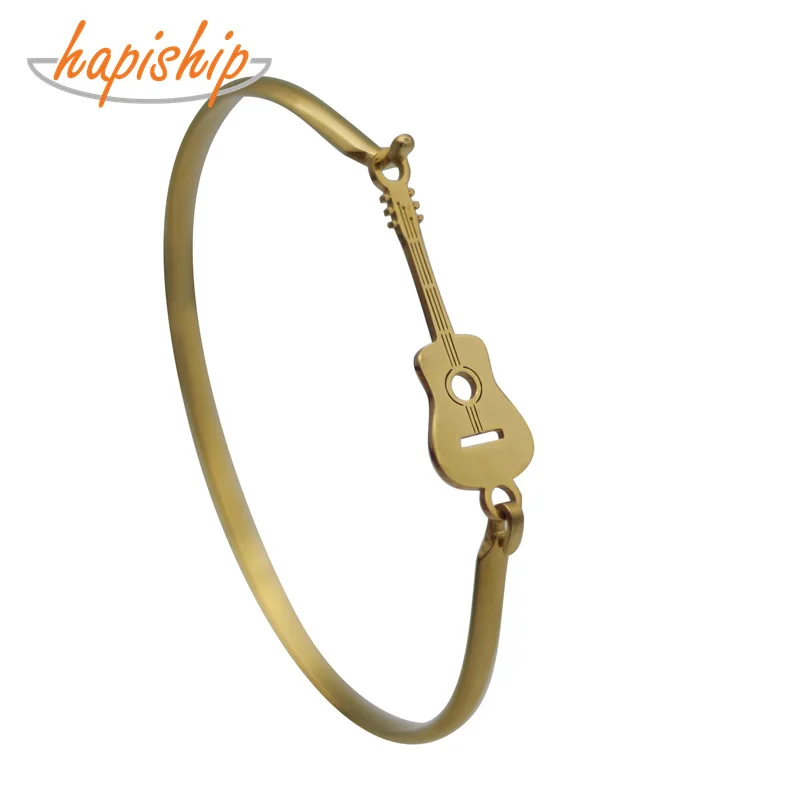 Hapiship 2018 New Love Boy And Girl Gold Silver Color Stainless Steel Guitar Bangles Bracelets For Women Men Jewelry Gift BX33 
Hapiship 2018 New Love Boy And Girl Gold Silver Color Stainless Steel Guitar Bangles Bracelets For Women Men Jewelry Gift BX33