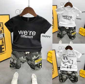 Short Sleeve Shorts Children's Wear Children's Boys Clothes Set Cotton Letter Short Sleeve Camo Pants Children's Wear Set 2-6Y
Short Sleeve Shorts Children's Wear Children's Boys Clothes Set Cotton Letter Short Sleeve Camo Pants Children's Wear Set 2-6Y