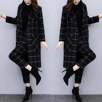 Trendy Two Piece Set Top And Pants Woman Suit Plaid Ensemble Femme Survetement Conjunto Feminino Year-old Female Costume
Trendy Two Piece Set Top And Pants Woman Suit Plaid Ensemble Femme Survetement Conjunto Feminino Year-old Female Costume