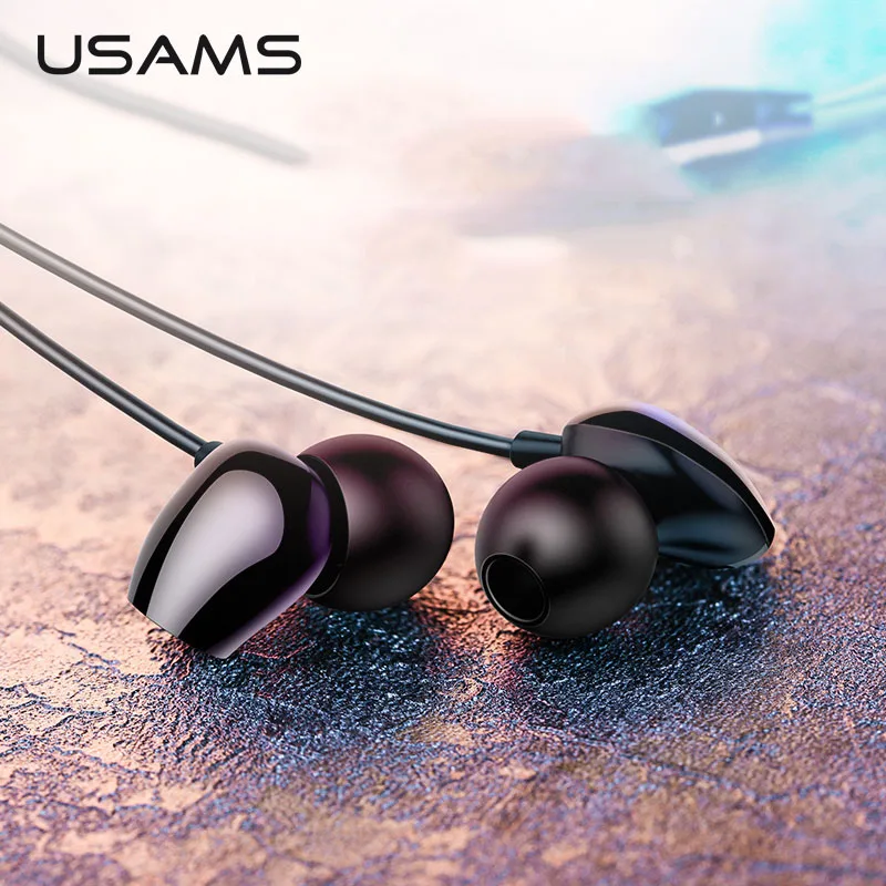 3 5 мм Высокое качество в ухо TPE наушники USAMS Hifi бас стерео гарнитура inear