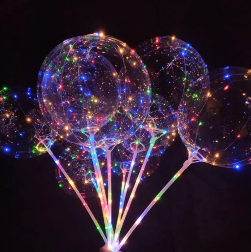 20 Inch Luminous LED Balloon Transparent Colored Flashing Lighting Balloons with 70cm Pole Wedding Party Decorations LX4833
20 Inch Luminous LED Balloon Transparent Colored Flashing Lighting Balloons with 70cm Pole Wedding Party Decorations LX4833
