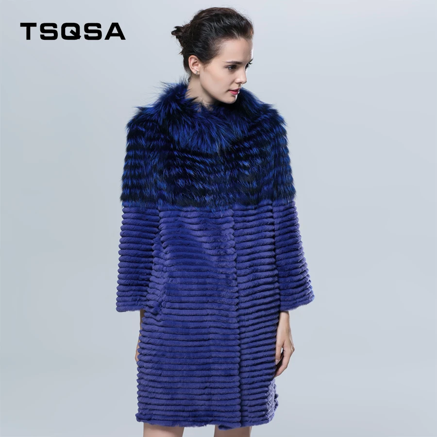 TSQSA Female Meduim Style Real Fur Coats Silver Fox Fur and Rex Rabbit Fur Outerwear Fashion Striped Customized Clothes TAC1609
TSQSA Female Meduim Style Real Fur Coats Silver Fox Fur and Rex Rabbit Fur Outerwear Fashion Striped Customized Clothes TAC1609