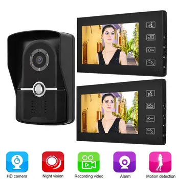 7" LCD Door Video Phone Wired Intercom Doorbell Kit Home Entry System 1V2 806FG12
7" LCD Door Video Phone Wired Intercom Doorbell Kit Home Entry System 1V2 806FG12
