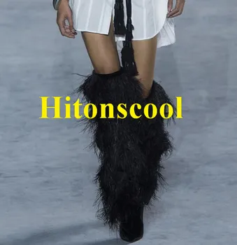 2019 Brand Women Over The knee High Heel Boots Pointed Toe Woman Faux Fur Winter Autumn Boots zapatos de mujer Size 35-42
2019 Brand Women Over The knee High Heel Boots Pointed Toe Woman Faux Fur Winter Autumn Boots zapatos de mujer Size 35-42