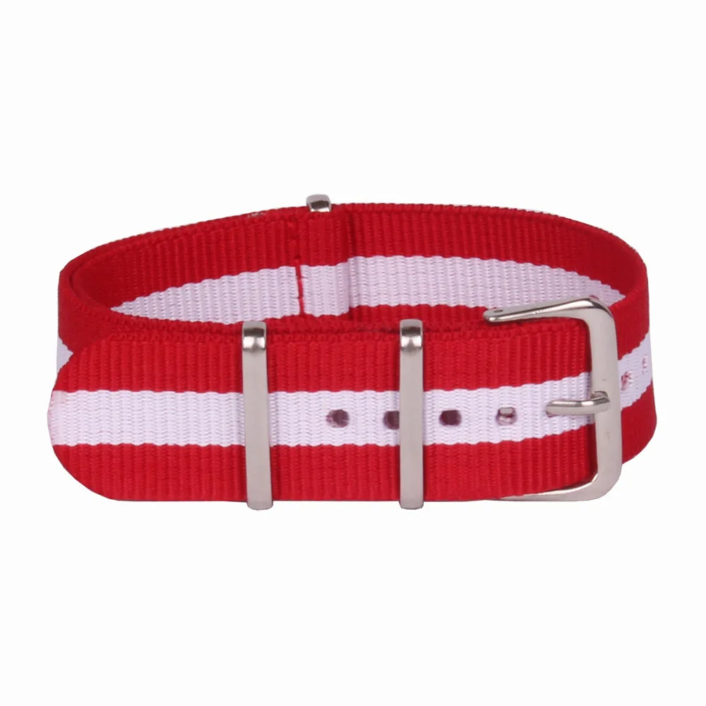 Fashion 20 mm Watchband Men Women Sports Red White Nato Fiber Woven Nylon Watch Strap Wristwatch Bands Buckle 20mm watches belt
Fashion 20 mm Watchband Men Women Sports Red White Nato Fiber Woven Nylon Watch Strap Wristwatch Bands Buckle 20mm watches belt