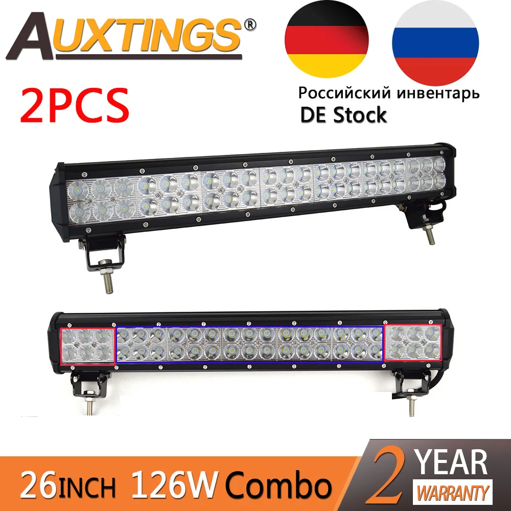 Auxtings 2PCS 20inch 20'' 126W led light bar led bar 12V wateproof dustproof ATV UTV SUV LED offroad lighting bar for truck
Auxtings 2PCS 20inch 20'' 126W led light bar led bar 12V wateproof dustproof ATV UTV SUV LED offroad lighting bar for truck