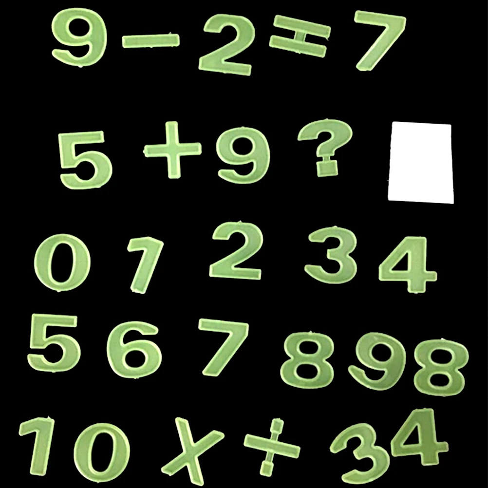 Numbers maths Plastic Sticker Glow In Dark toys for kids gift Home Decor Luminous Fluorescent Education
Numbers maths Plastic Sticker Glow In Dark toys for kids gift Home Decor Luminous Fluorescent Education