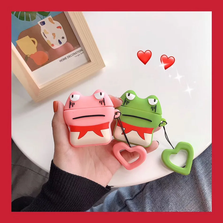For AirPods 1/2 Case Cute Cartoon Sadness Frog Silicone Earphone Cases For Apple Airpods 2 Protect Cover with Finger Ring Strap
For AirPods 1/2 Case Cute Cartoon Sadness Frog Silicone Earphone Cases For Apple Airpods 2 Protect Cover with Finger Ring Strap