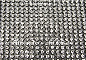 Wholesale - 2 pcs 24 Rows Clear Diamond Black Ribbon Trim 48inch long with 3mm Crystal Bling trim Crystal on Black Setting
Wholesale - 2 pcs 24 Rows Clear Diamond Black Ribbon Trim 48inch long with 3mm Crystal Bling trim Crystal on Black Setting