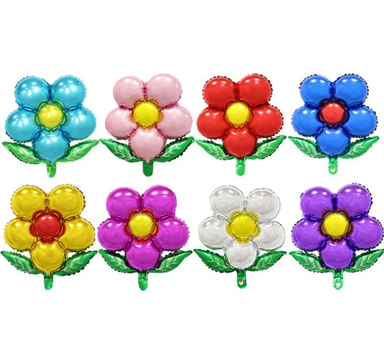 Фото Kuchang 5 шт. 55*58 см пятилистный цветочный свод надувные воздушные - купить