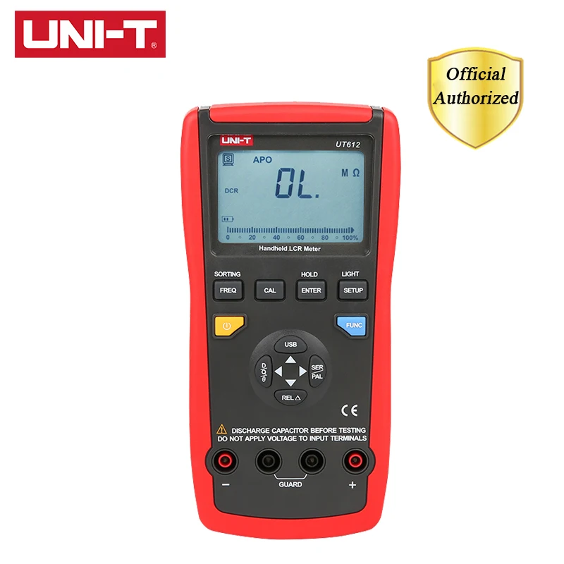 UNI-T UT612 LCR Capacitance Meters USB Interface Frequency/Capacitor Test Data Storage/Analog Bar Graph/Relative Mode
UNI-T UT612 LCR Capacitance Meters USB Interface Frequency/Capacitor Test Data Storage/Analog Bar Graph/Relative Mode